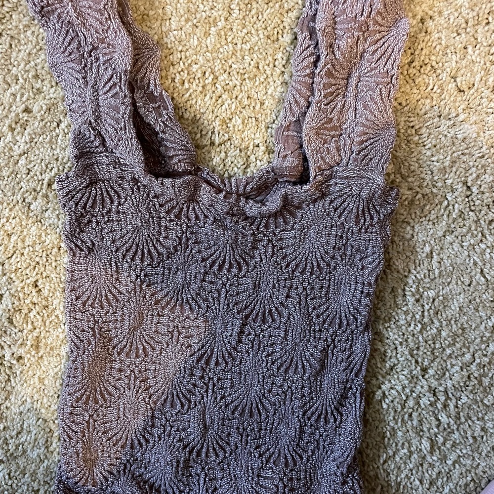 Mushroom Brown Free People Tank Top